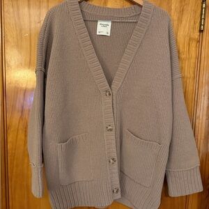 Abercrombie & Fitch Taupe Cardigan Sweater